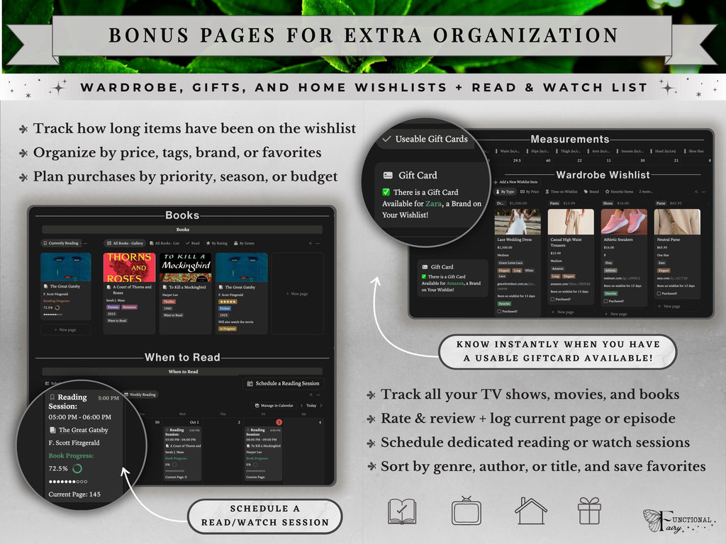 Ultimate All in One Notion Planner Template | Digital Life Dashboard and Second Brain | Goal, Habit and Travel Organizer for Productivity