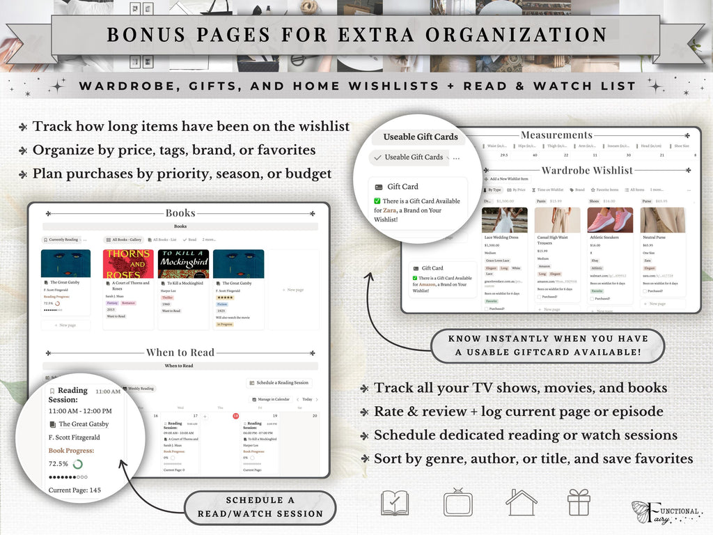That Girl Aesthetic Notion Planner Template | All-in-One Life Dashboard for Goals, Habit and Wellness Tracking | Digital Productivity Hub