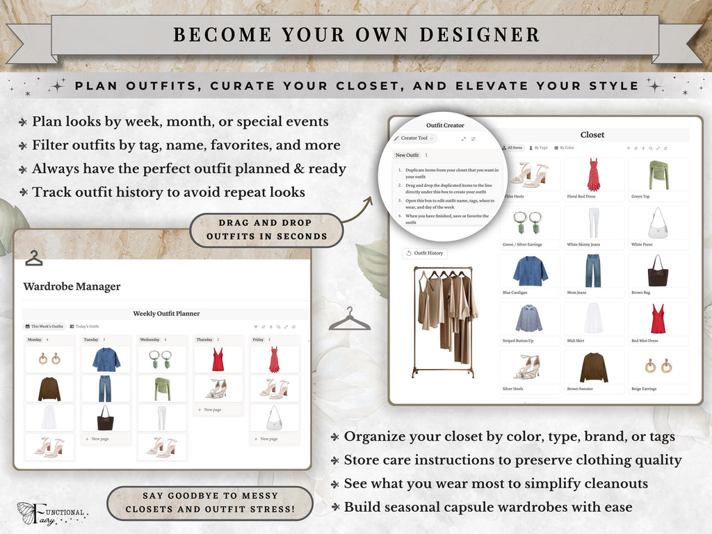 Clean Girl Aesthetic Notion Life Planner Template | Neutral All in One Dashboard— Second Brain for Goals, Calendar, Productivity & Self Care