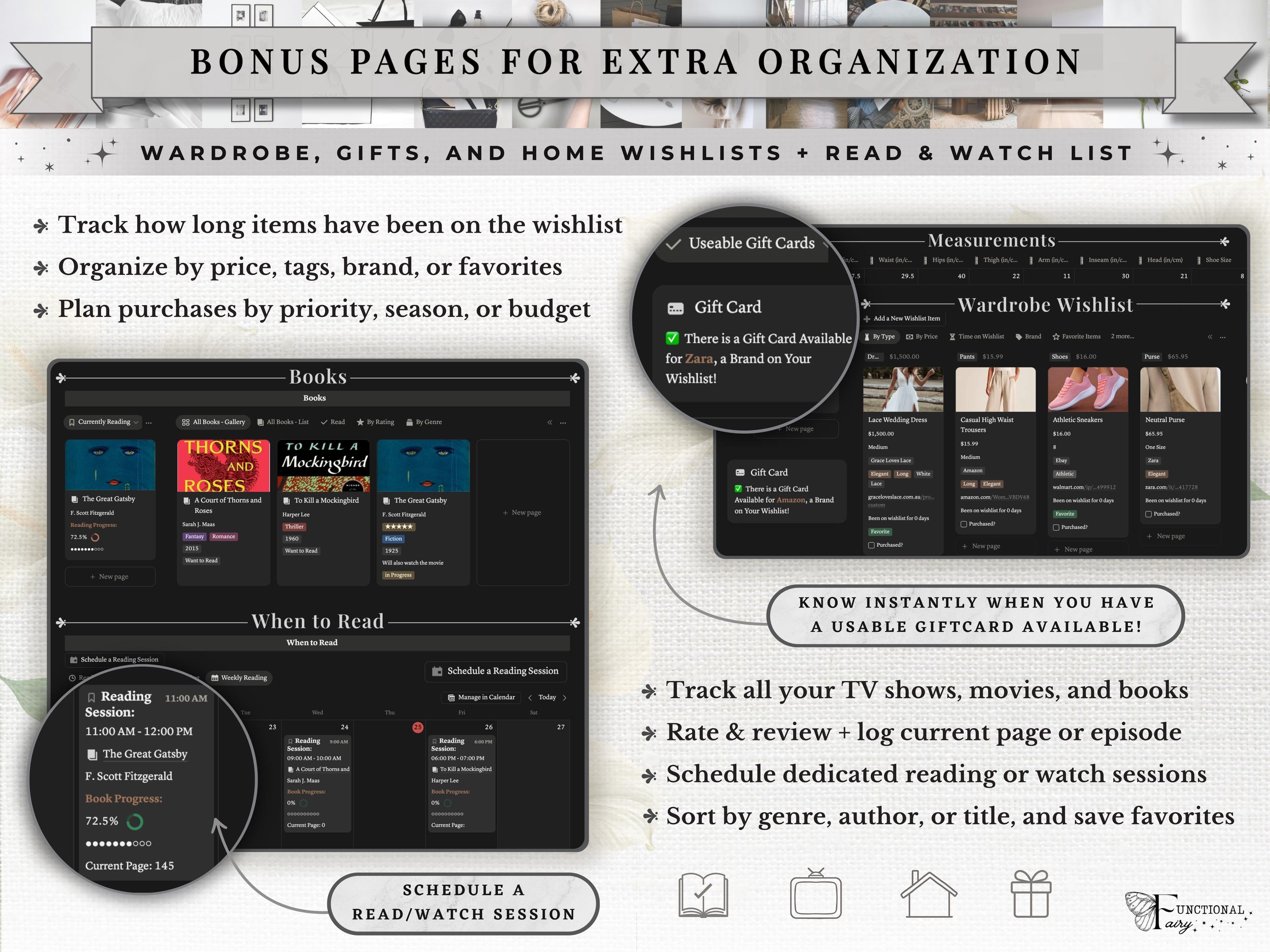 That Girl Aesthetic Notion Planner Template Dark Mode | All-in-One Life Dashboard | Goal, Habit and Wellness Tracker | Digital Productivity
