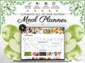 Ultimate Notion Meal Planner Template | Digital Grocery List and Recipe Bank—Automated Meal Prep Dashboard for Calories, Nutrition, Wellness