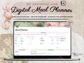 Aesthetic Notion Meal Planner Template | Digital Weekly Meal Prep and Grocery List— Recipe Organizer & Food Journal for Nutrition + Wellness